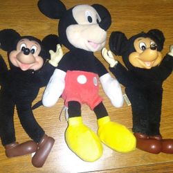 Vintage Mickey Mouse Plush Stuffed Animals Applause