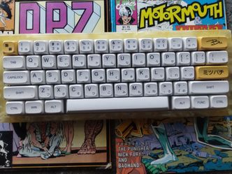 Japanese-lettered "Honey Milk" computer keyboard