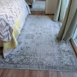 Large 8x11 Unique Loom Sofia Area Rug - Gray/White