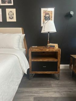 REMODEL SALE - NIGHTSTAND Rustic Industrial / End Table (Priced for quick sale!)
