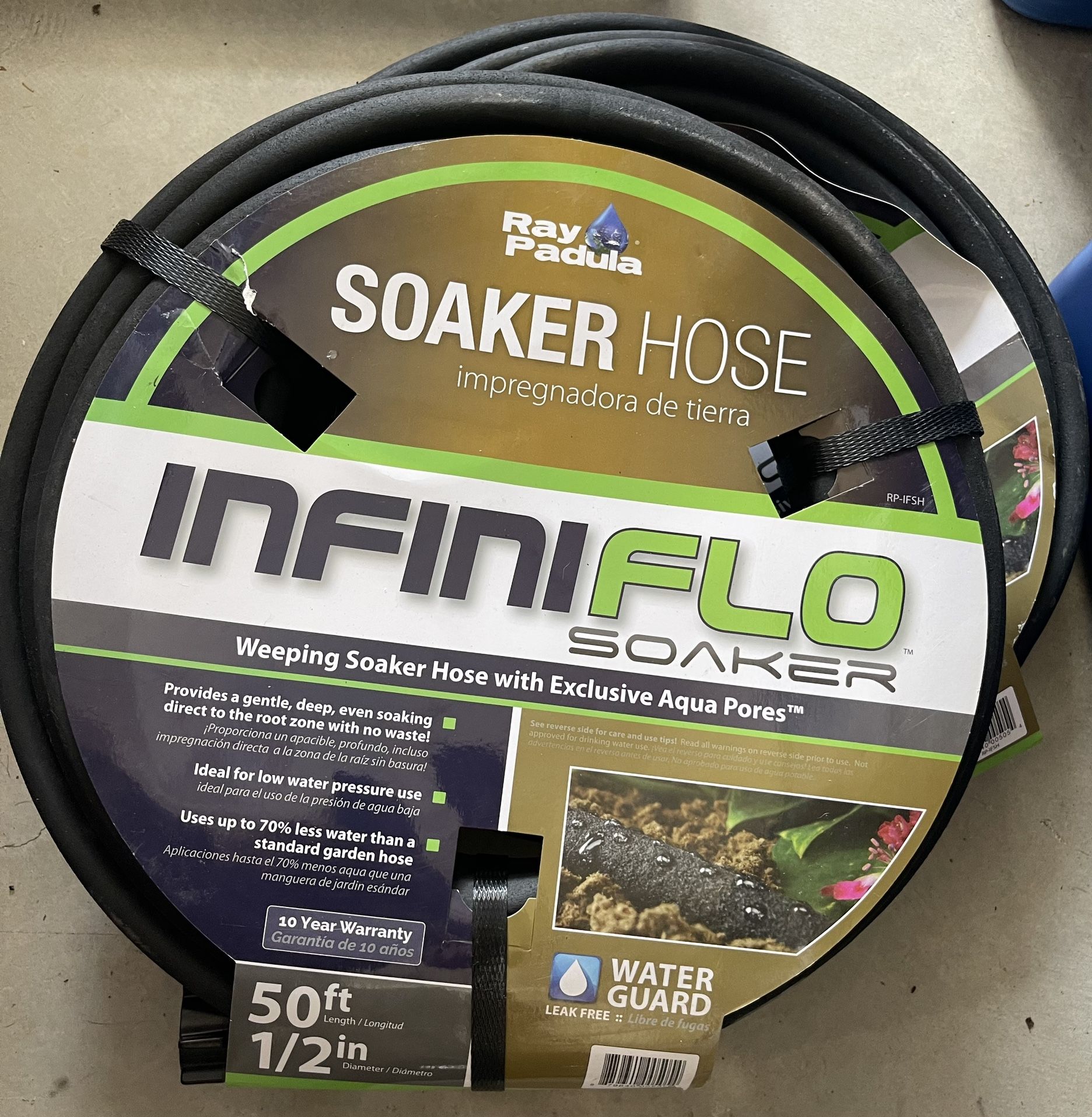 New- 2 Ray Padula InfiniFlo 50ft Soaker Hoses