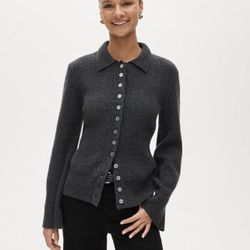 J.CREW Milano-stitch cinched-waist cardigan