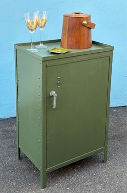 Mid century steel industrial cabinet