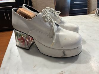 Fish Bowl Platform 70s Pimp Disco Brady Bunch Halloween Costume Shoes Size 12