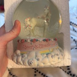 Expect A Miracle Unicorn Musical Snow Globe