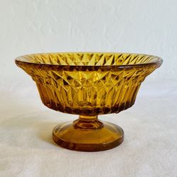 vintage fairy lamp bottom only, indiana glass amber