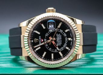 Rolex Sky Dweller. 336238. gold. Oysterflex. Black. 2026!