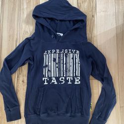 Harajuku Lovers Designer Anime Expensive Taste Pullover Hoodie Sweatshirt Navy Gwen Stefani Small S