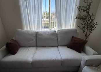 Couches and dining table