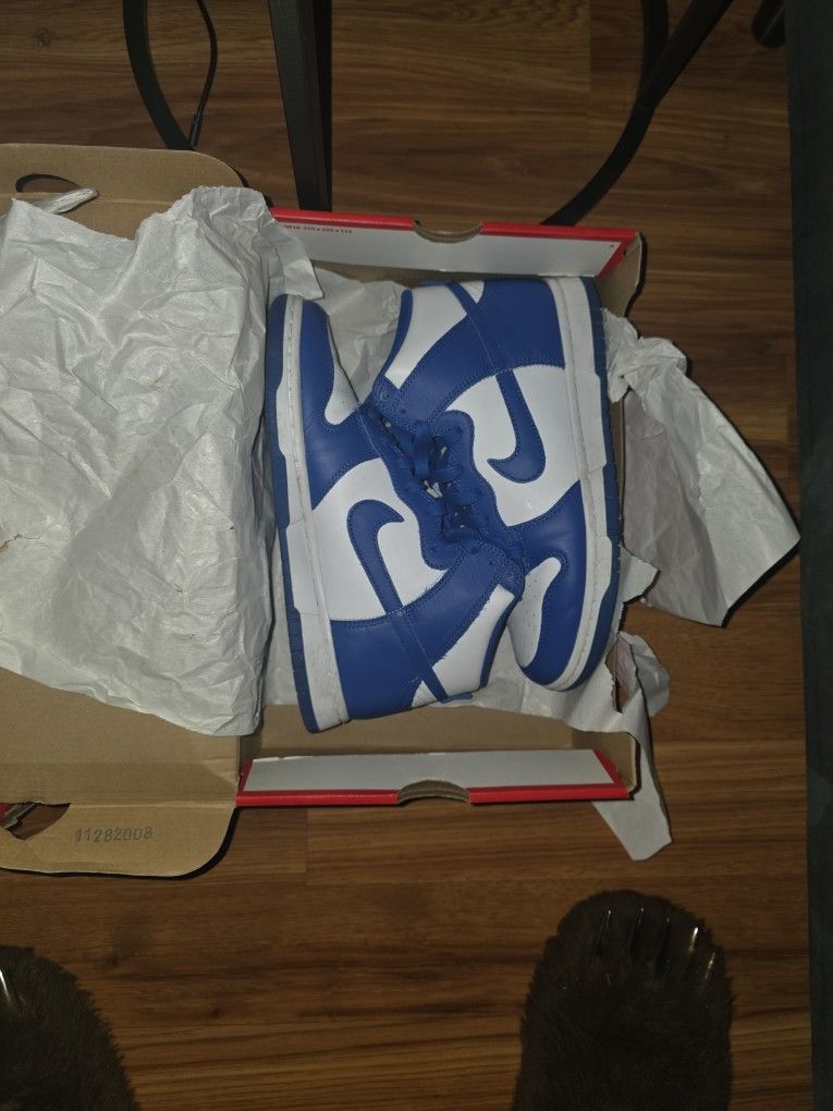 Nike dunk high blue and Orange