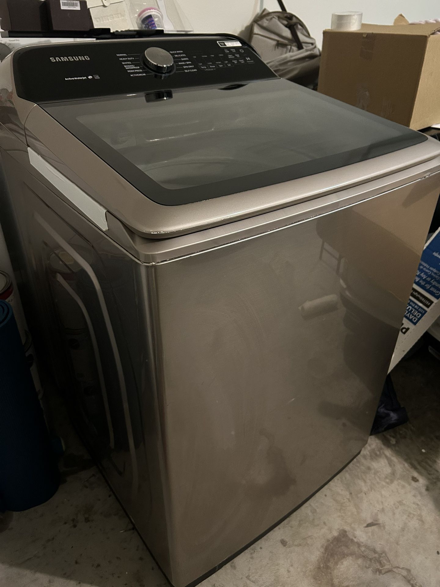 Excellent Condition Samsung Washer - 5.0 cu. ft., Champagne, Active Water Jet & New Hoses!