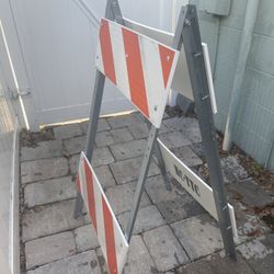 street sign fence