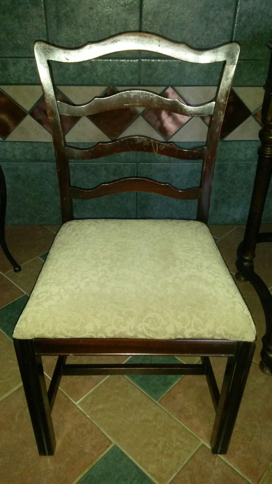4 solid cherry wood antique chairs