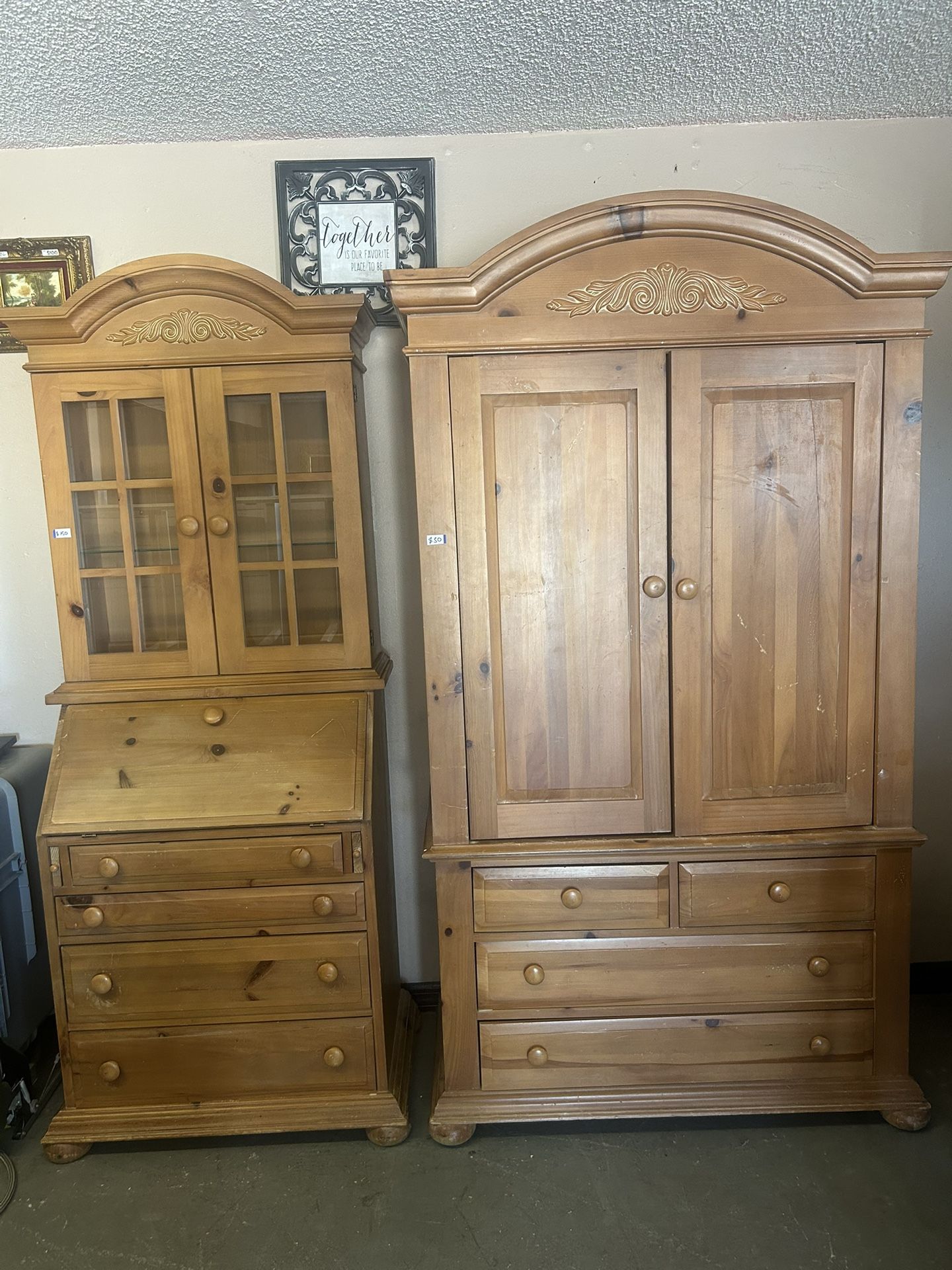 Living room set cabinet desk with entertainment center