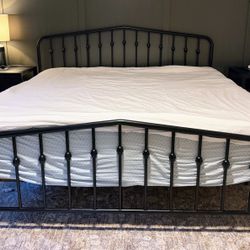 Black Metal King Size Bed Frame