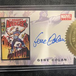 Marvel Heroes The Complete Avengers GENE COLAN Autograph Card (2006 Rittenhouse)