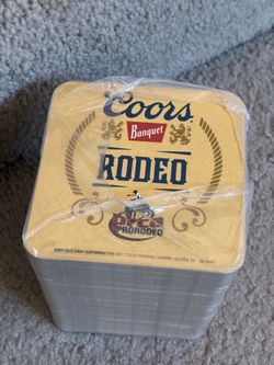 100 beer coaster Coors banquet rodeo SEALED