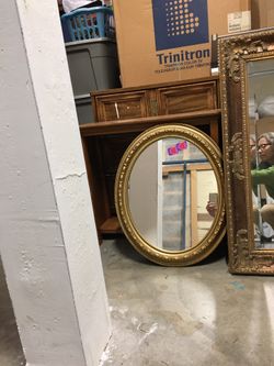 Nice Framed Small Round Mirror