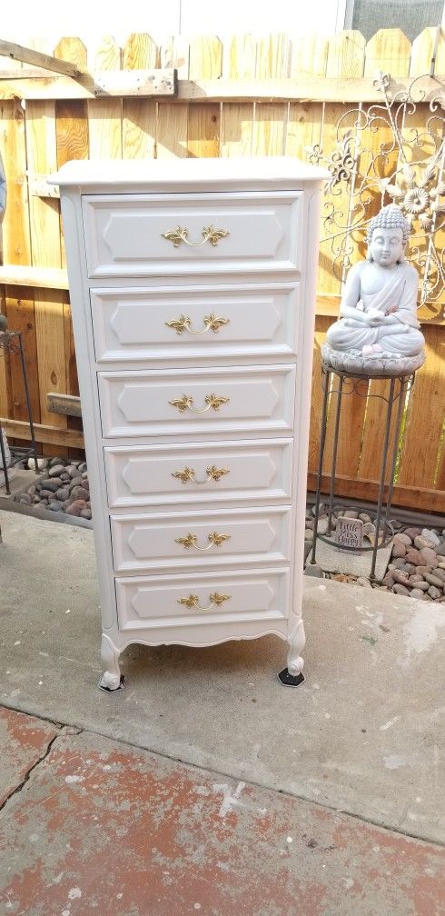 French Provincial Lingerie Tall Dressers Solid Wood Measurements On Picture PICKUP ONLY