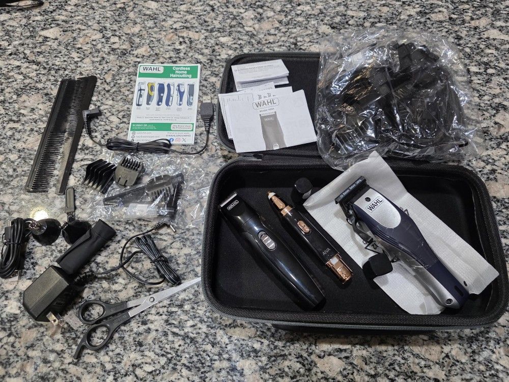 New 3 Set Clippers Trimmer Shaver Barber Rechargeable Hair Cut Cordless