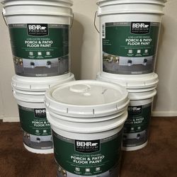 BEHR Premium 5-Gallon Porch & Patio Floor Paint (New Sealed)