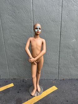 55” Child Girl Store Display Mannequin w/ Metal Base Articulated Arms Legs