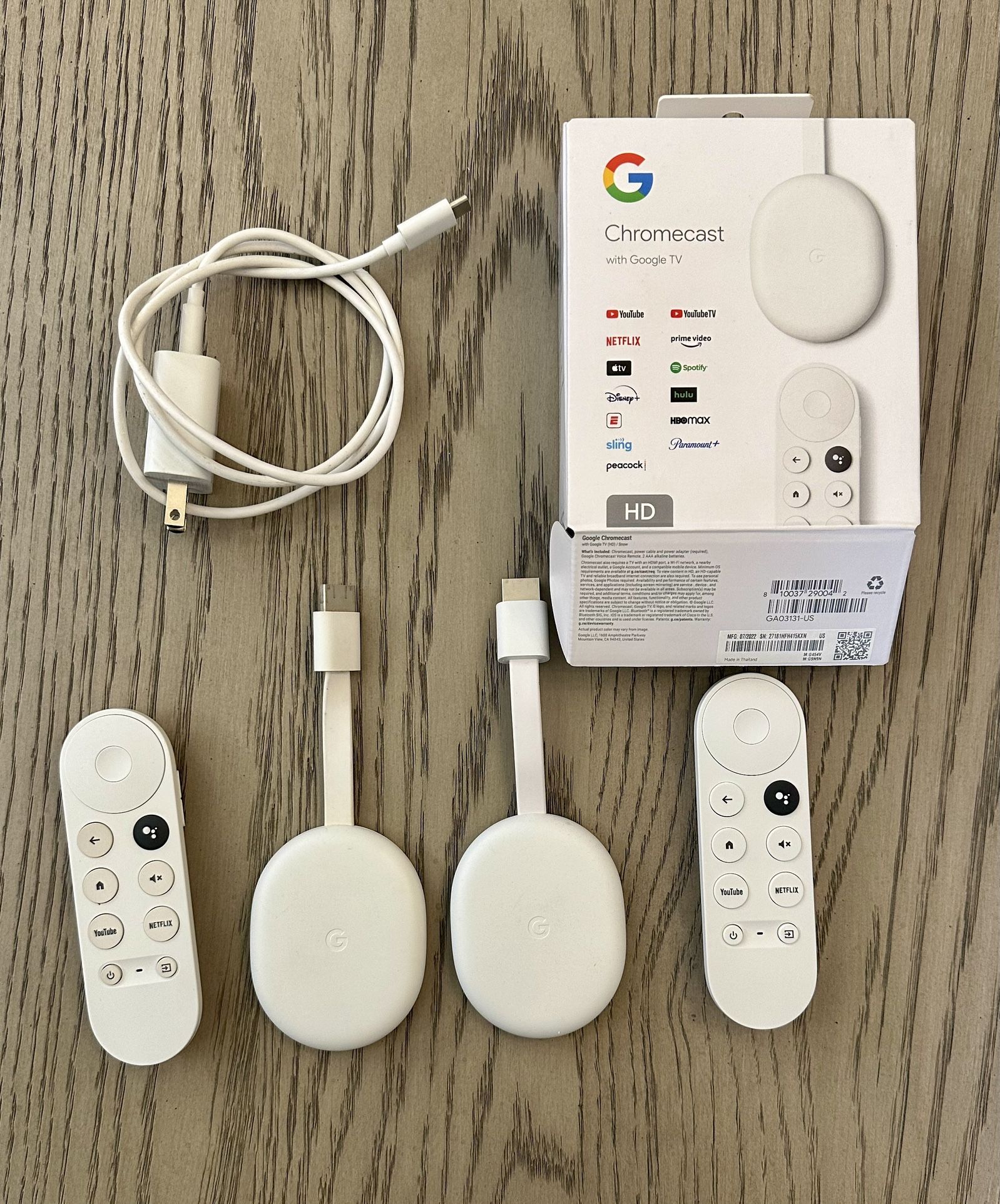 2x Chromecast Google TV 4k & HD