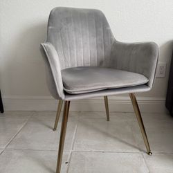 Grey And Gold Chair 