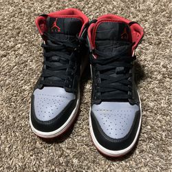 Jordan 1s Red And White And Gray And Black