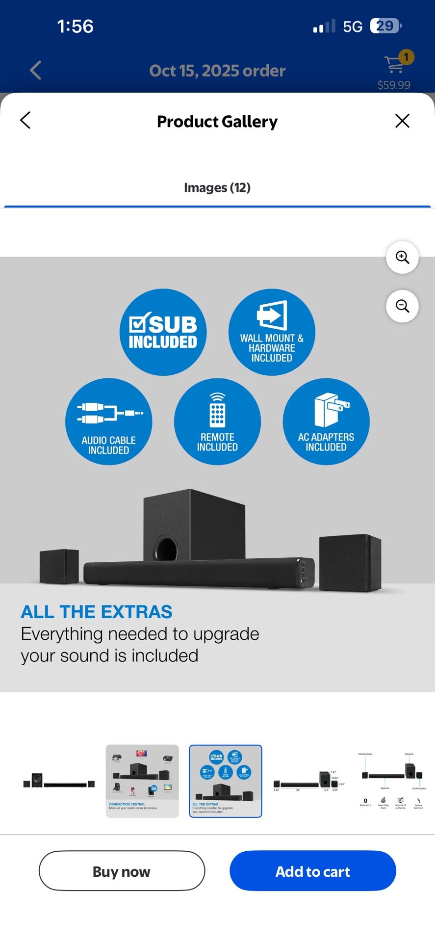 Sound Bar With 2 Speakers And A Subwoofer