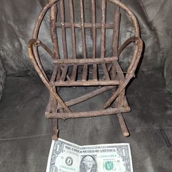  Handcrafted Wood Doll Chair 