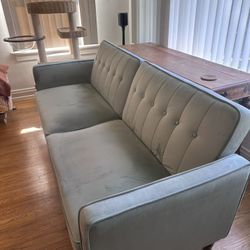 Sofa bed   Perdue 81.5” Velvet Square Arm Convertible Sofa