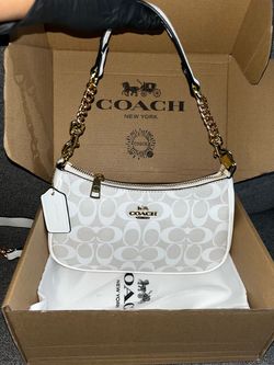 Coach Signature Shoulder Bag with Chain Strap