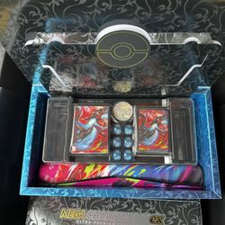 Pokemon Phantasmal Flames Mega Charizard UPC accessories only Play Mat, Coin, Sleeves