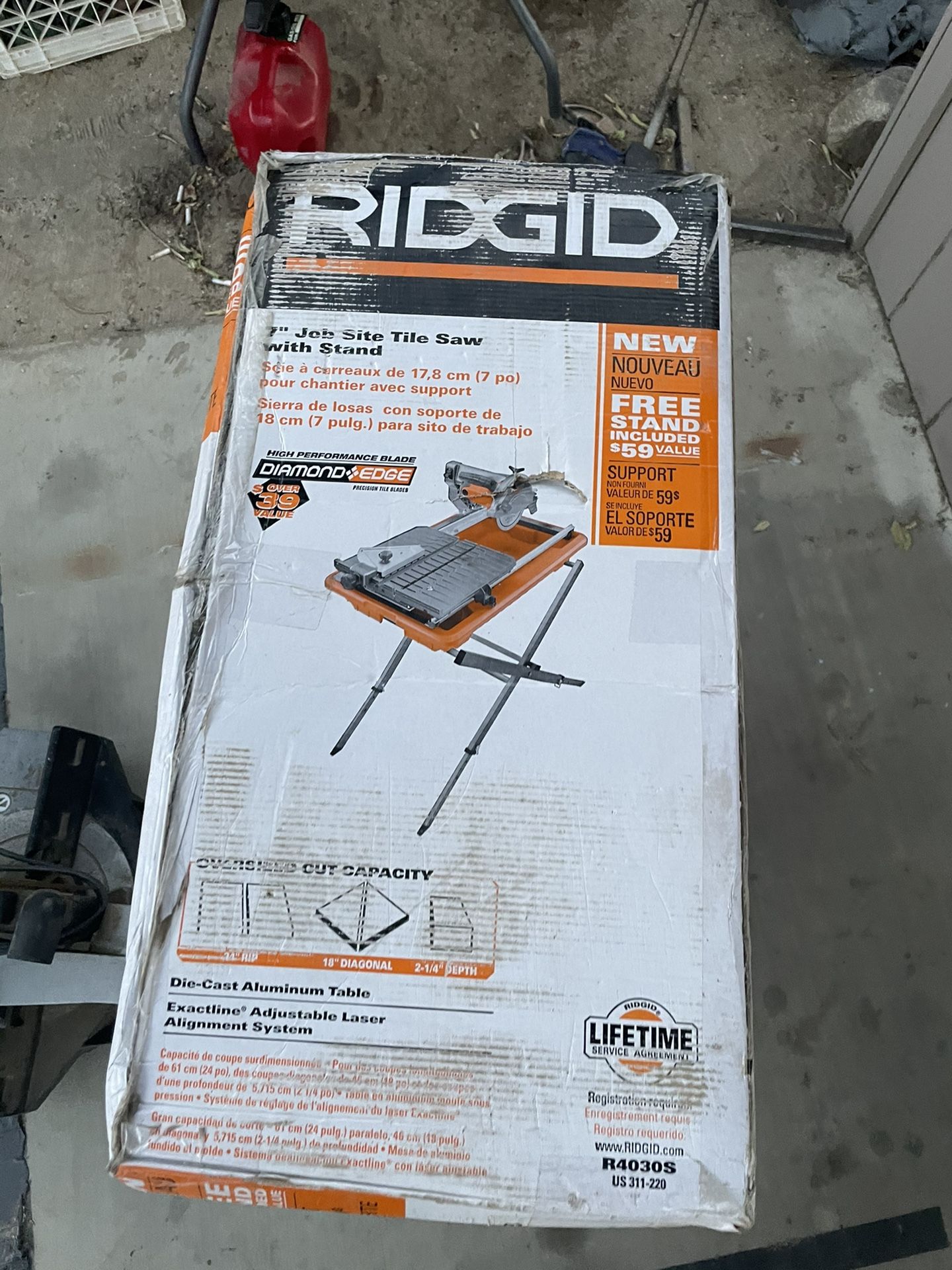 Ridgid 7 Job Site Tile Saw With Stand 