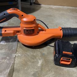 Black Decker Leaf Blower 40v Battery And Fast Charge 