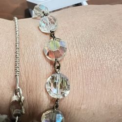 Vintage Bracelet Crystal  7.5”
