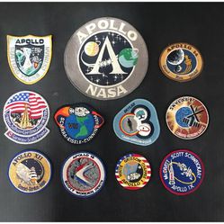 Set Of 11 NASA Apollo / Skylab Patches Space Exploration 