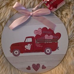 Valentine's Day Truck Wooden Wall Sign