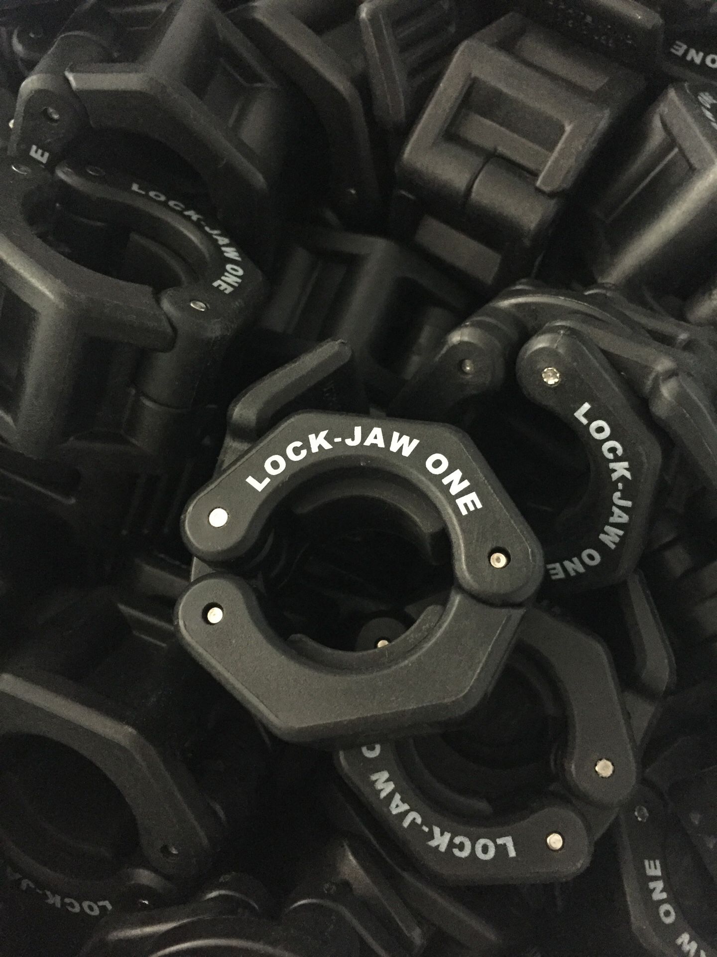 Lock Jaw One - Safety Collars for Standard 1” barbells and dumbbell handles, Retails for $32