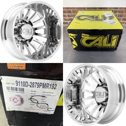 20x8.25 Cali Off-Road Summit Polished Milled Dually Rear Wheel 8x210 -192mm New