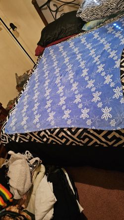 Flower Or Turtle? Super Soft Blanket Blue