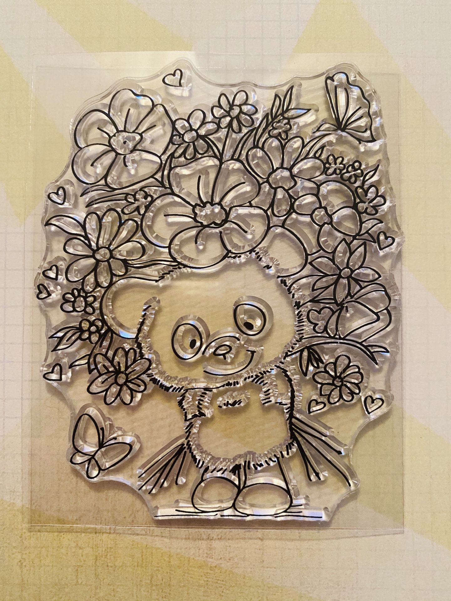 Bear & Flowers Stamp