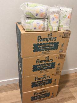 700 COUNT Pampers size 4 swaddlers ( PRICE IS FOR ALL ) DO NOT ASK TO LOWER PRICE ITS FIRM.