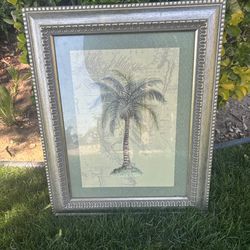 Ornate Framed Palm Tree Wall Art