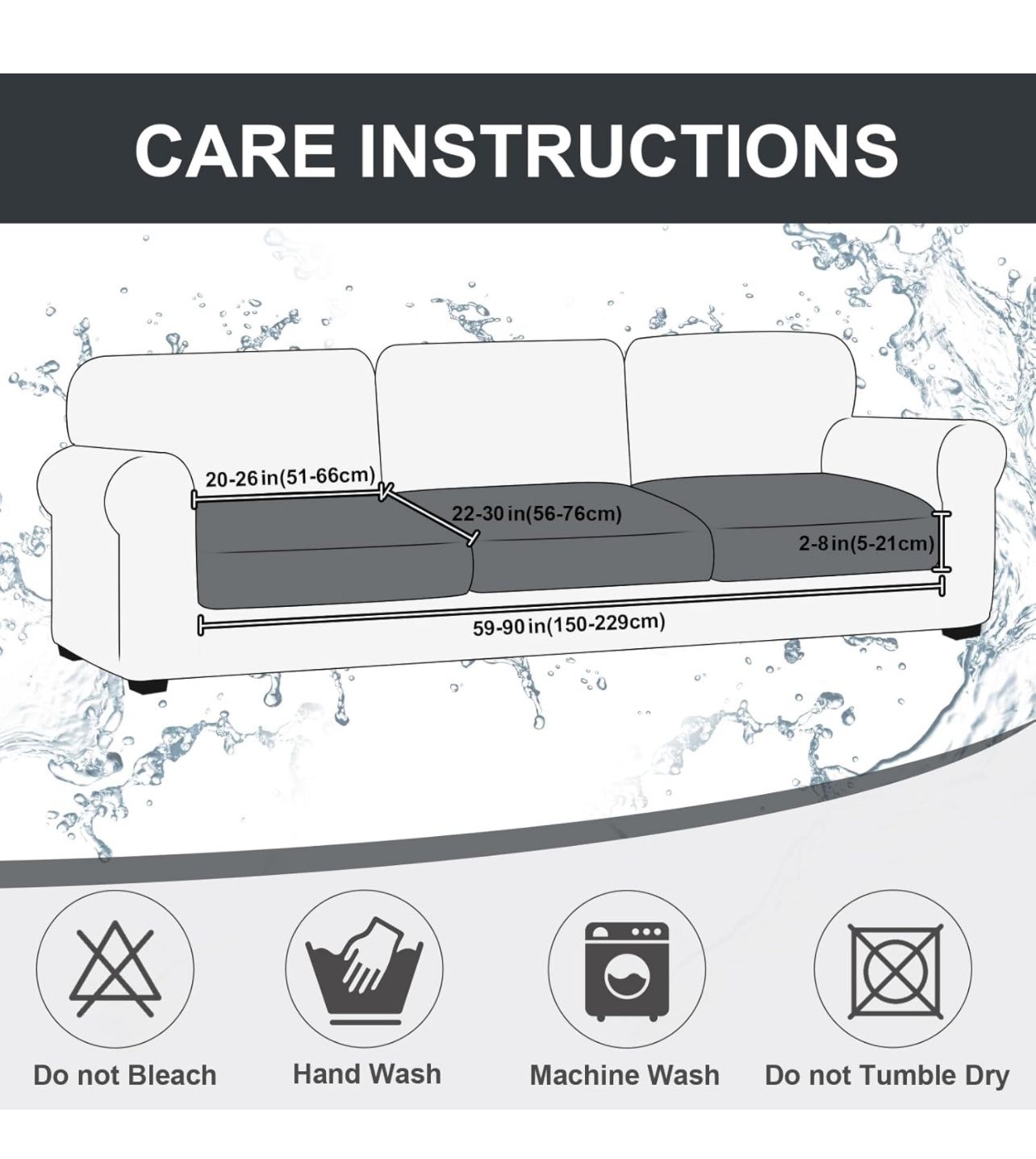 Waterproof Couch Cushion Covers,