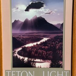 Teton Light-Framed Poster Of Grand Teton National Park