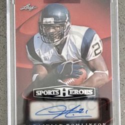 Autographed LaDanian Tomlinson Leaf Sports Heroes card- Limited Edition