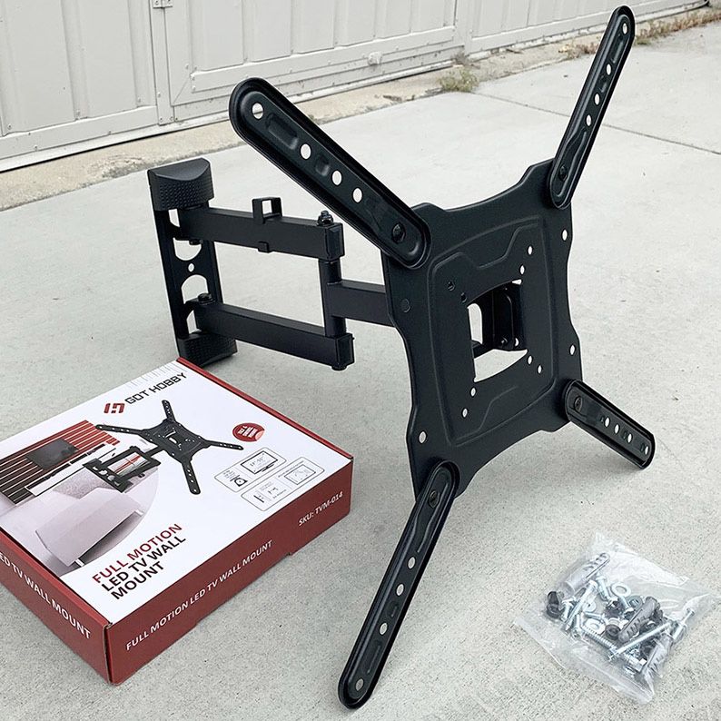 BRAND NEW $19 TV Wall Mount for 17-55 Inches, Full Motion Swivel Tilt VESA 400x400mm, Max Weight 66Lbs 