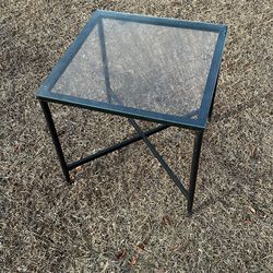 Glass-top Side Table